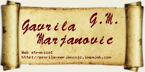 Gavrila Marjanović vizit kartica